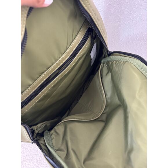 Fawn Design Olive Green Faux Leather Backpack NWOT - Picture 8 of 13